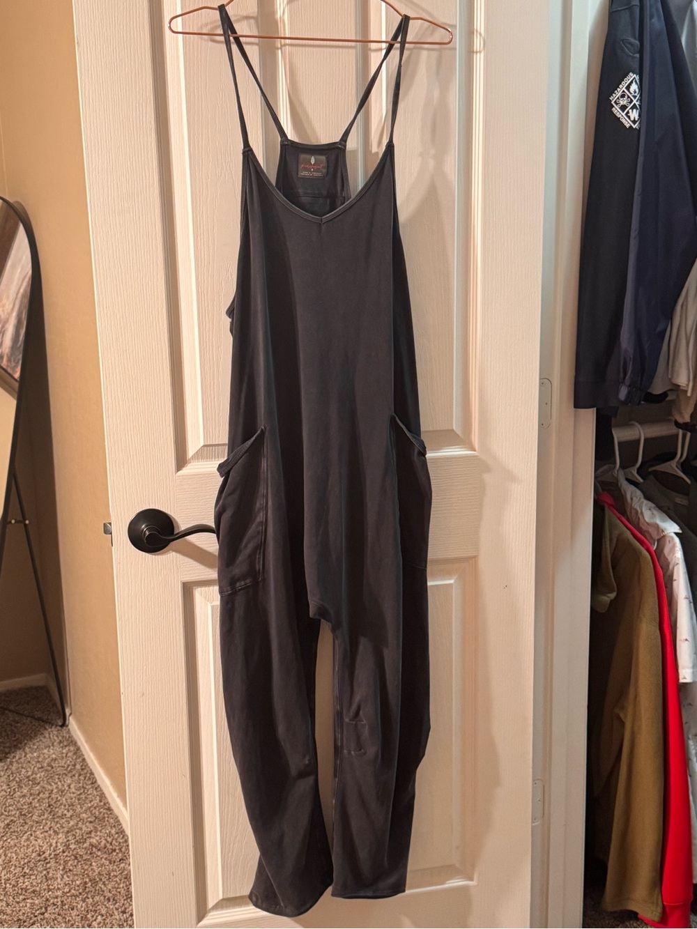 Free People heathered black Romper